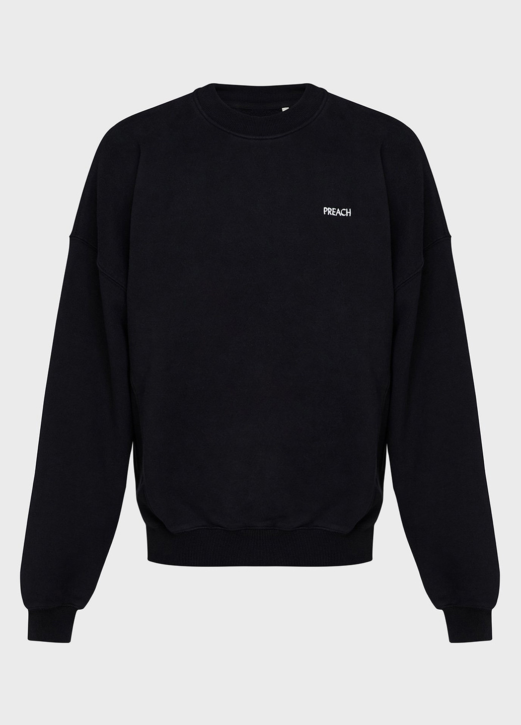 Чорний світшот Preach логотип вишивка (332382432)