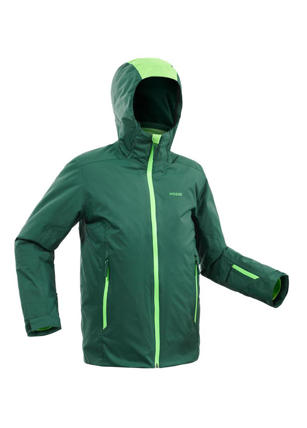 Зеленая зимняя куртка Decathlon