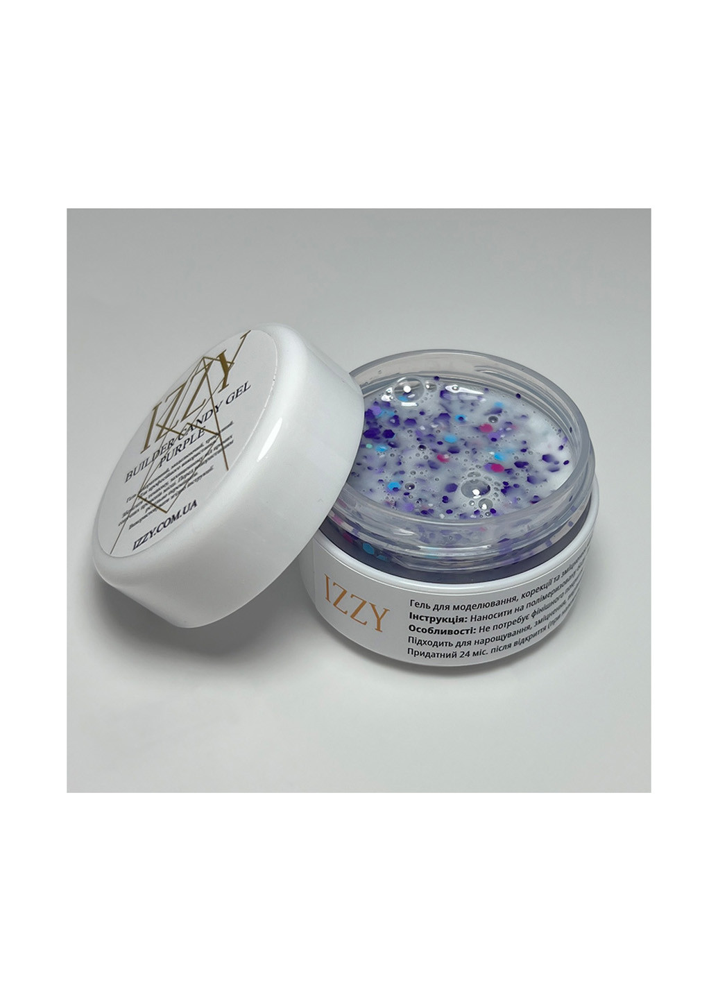 Декоративный гель для наращивания ногтей Candy Gel Purple, 20 г Izzy (363030513)
