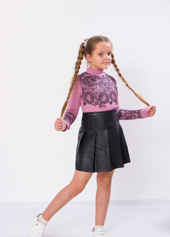 Розовая с рисунком блузка Носи своє демисезонная