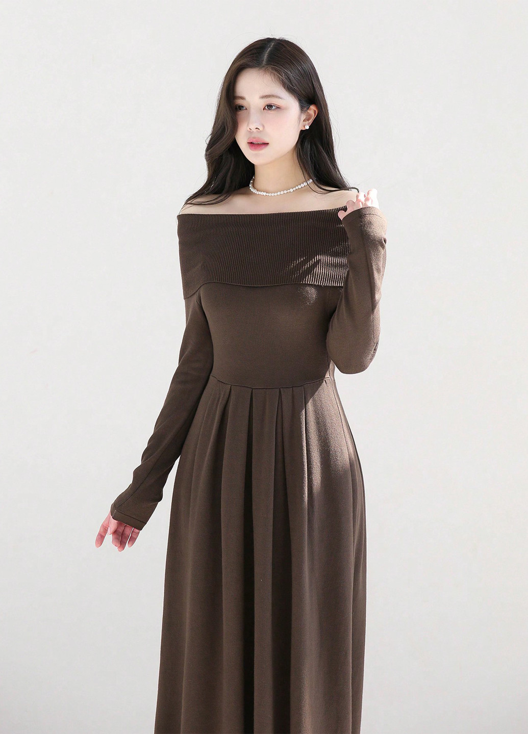 Коричнева кежуал сукня кльош Dazy однотонна