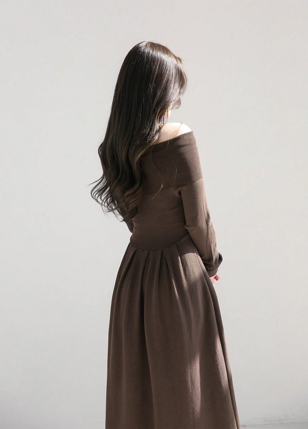 Коричнева кежуал сукня кльош Dazy однотонна