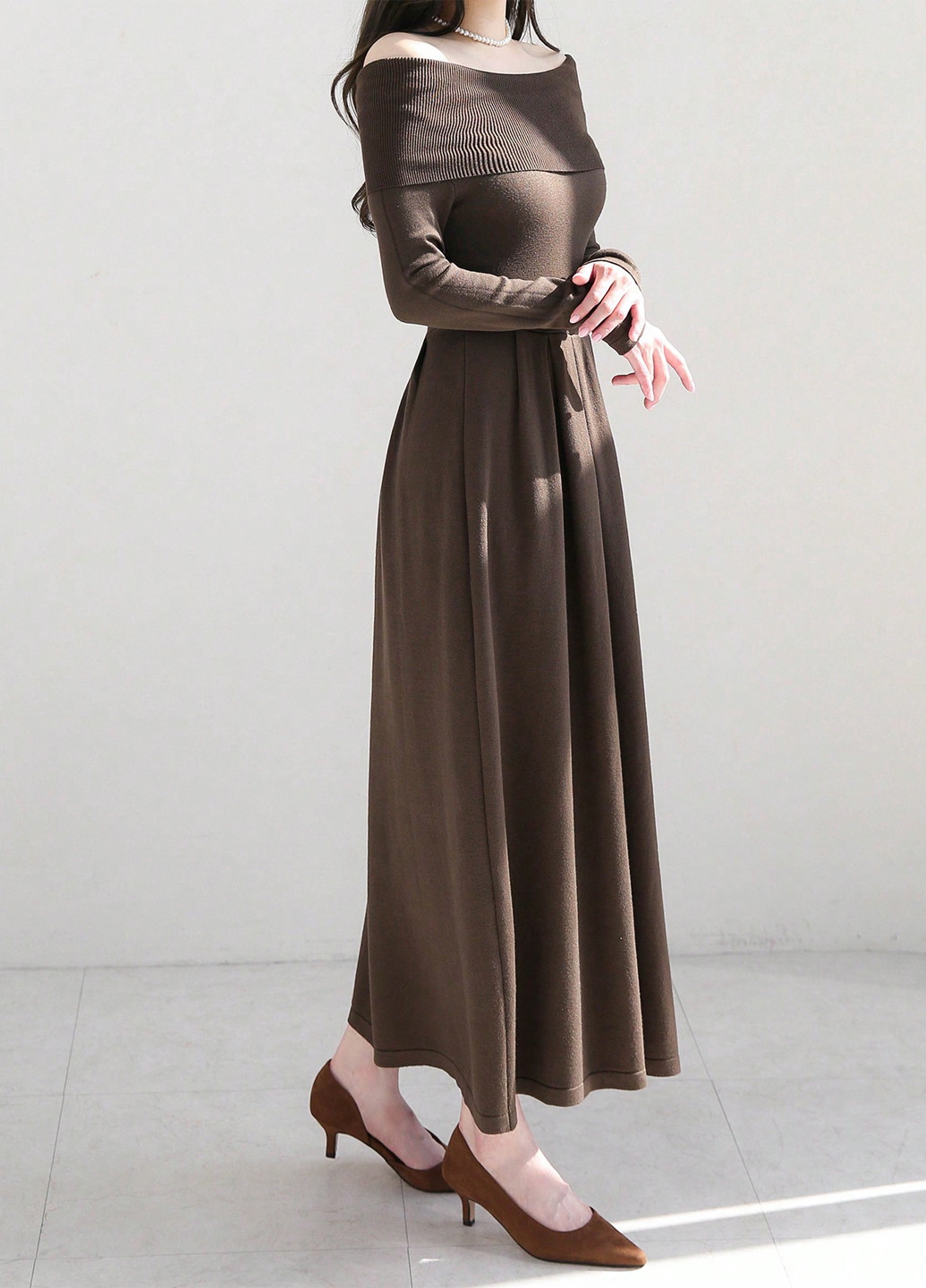 Коричнева кежуал сукня кльош Dazy однотонна