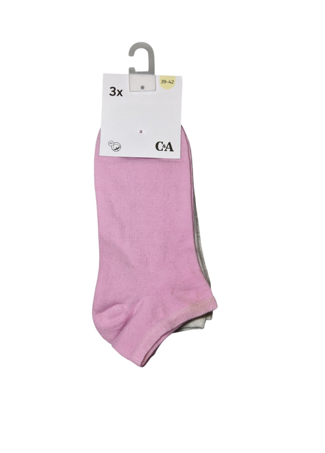 Комбіновані шкарпетки (3 пари) C&A однотонні (341560710)