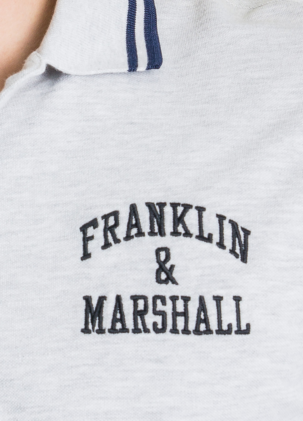 Светло-синяя футболка-поло для мужчин Franklin & Marshall однотонная