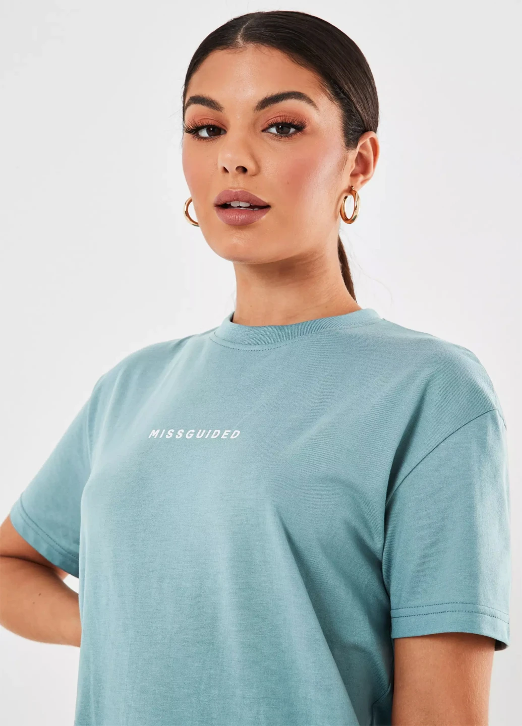 Голубое кэжуал платье Missguided