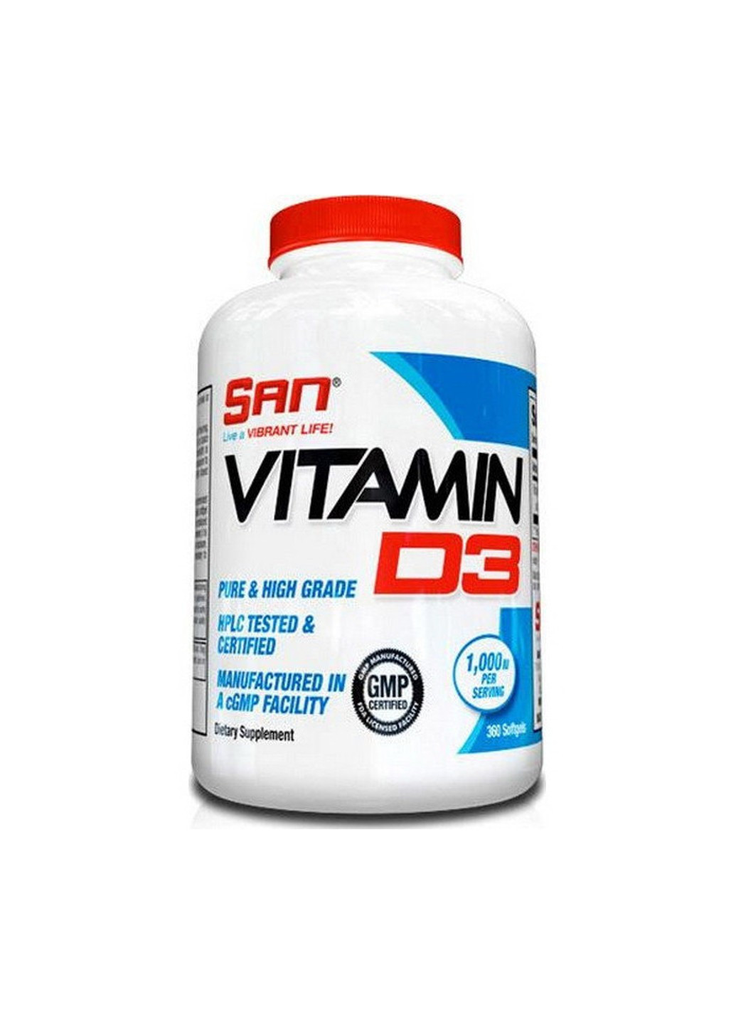 Витамин д3 Vitamin D3 1000 IU 180 капсул San (255410577)