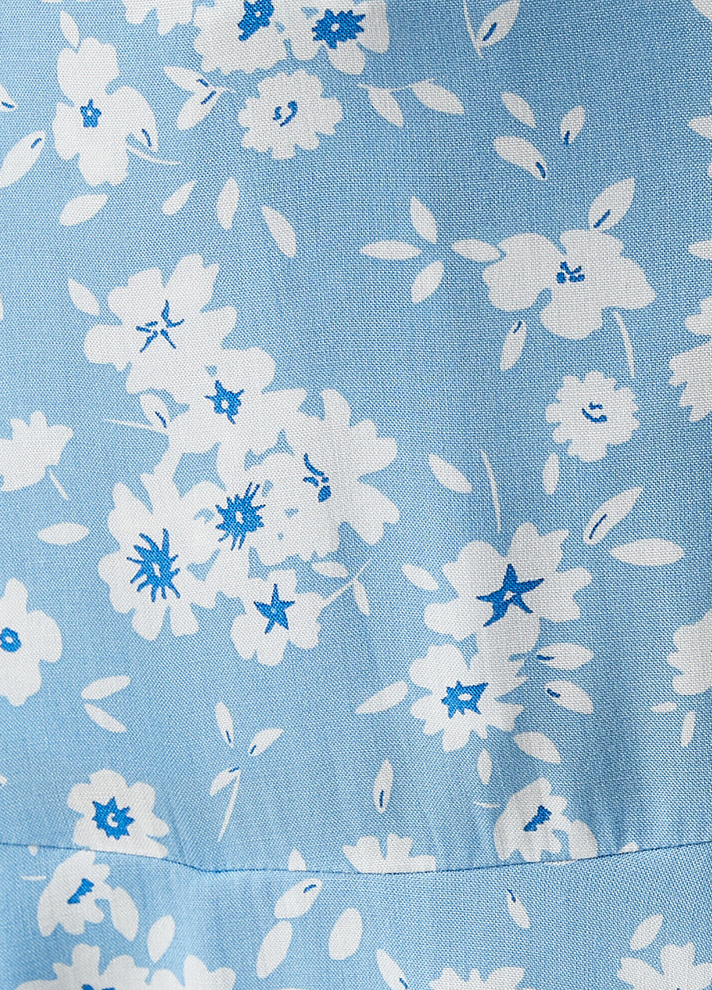 Светло-голубая кэжуал цветочной расцветки юбка KOTON клешированная