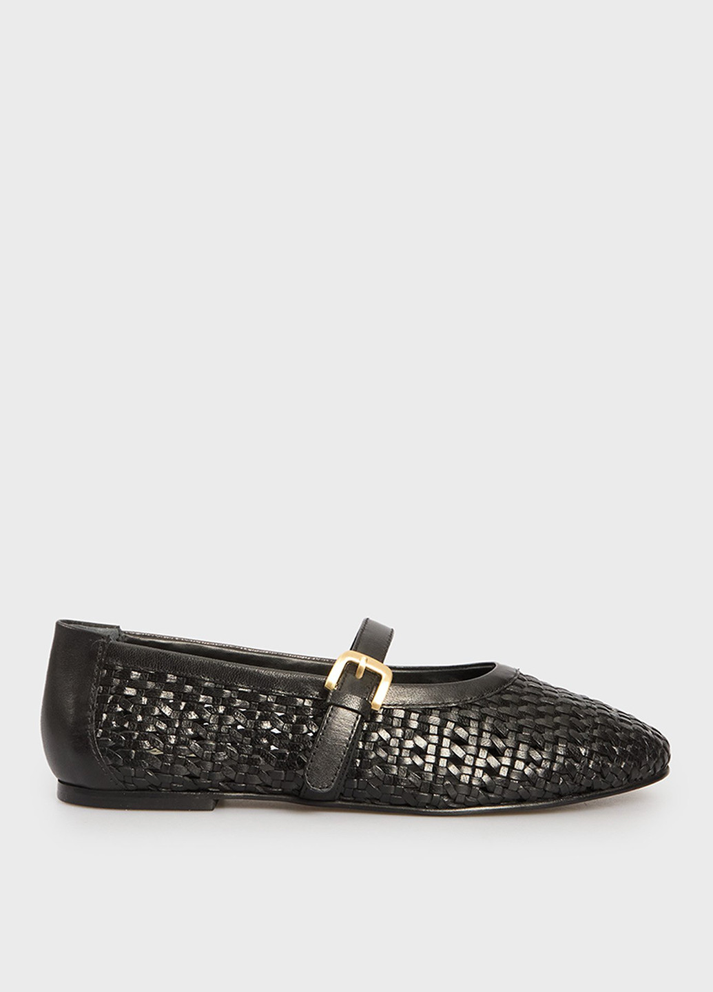 Жіночі балетки Gant | чорні однотонні логотип, плетіння натуральна шкіра (347581764)