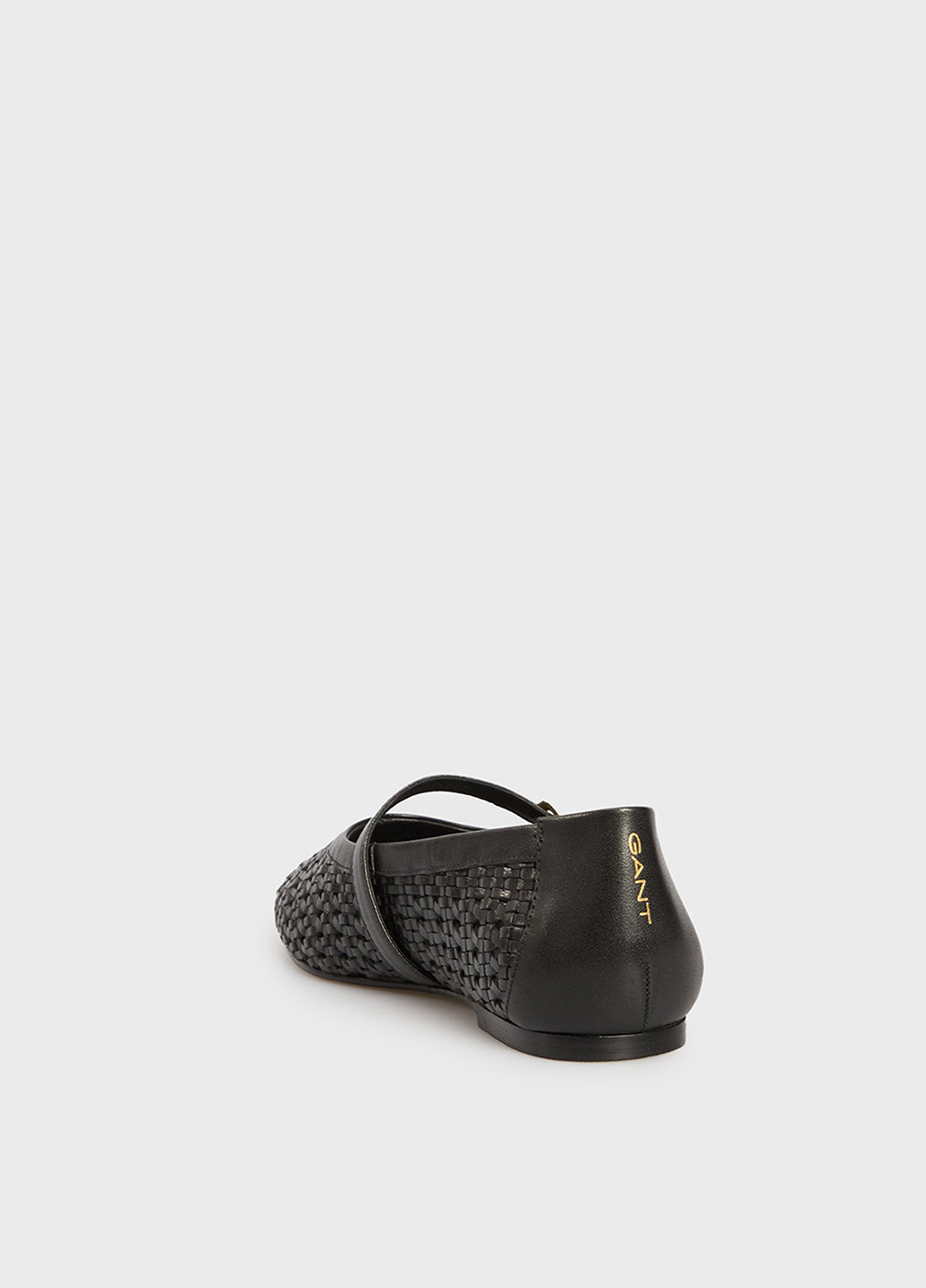 Жіночі балетки Gant | чорні однотонні логотип, плетіння натуральна шкіра (347581764)
