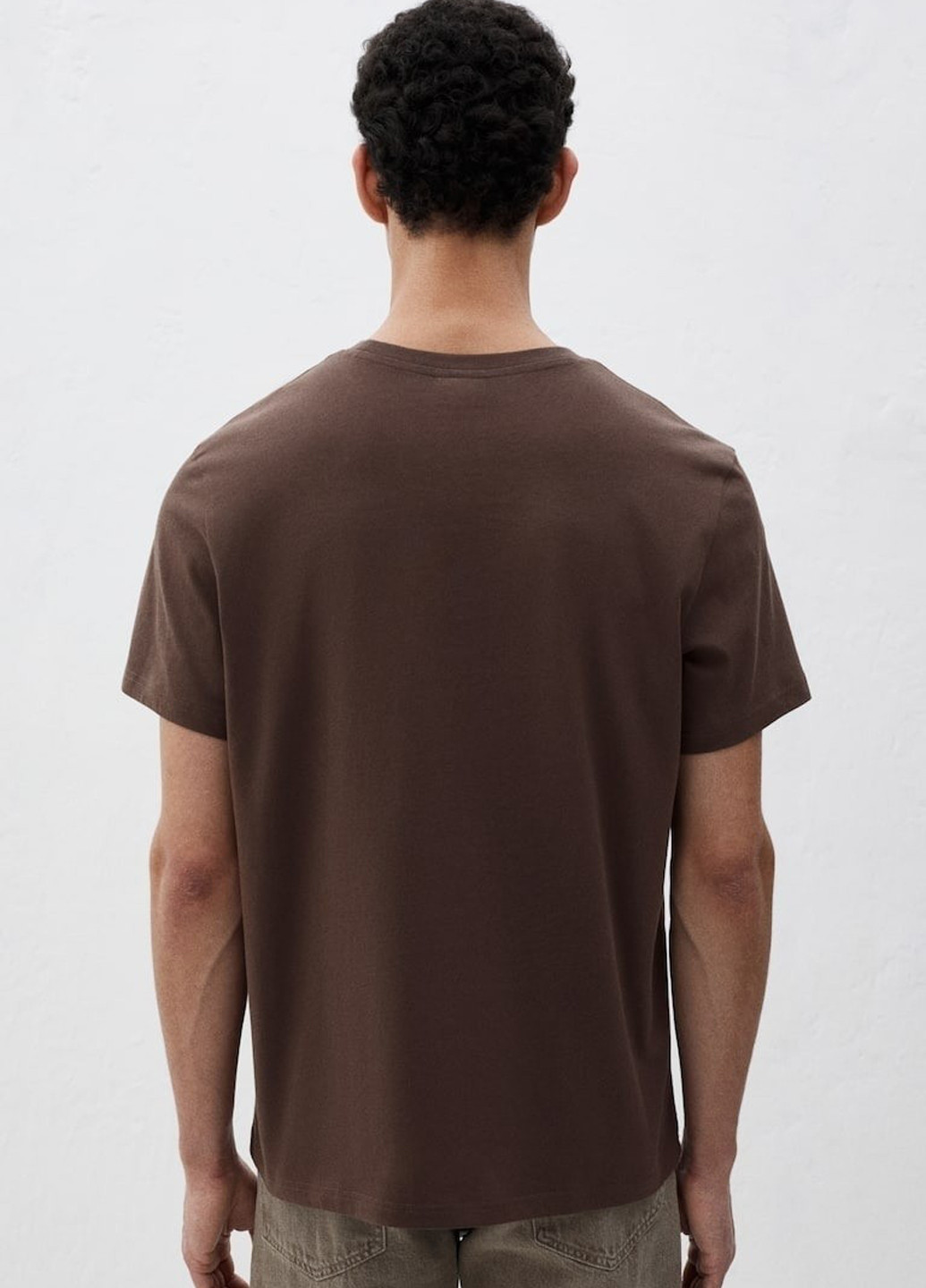 Коричневая футболка H&M