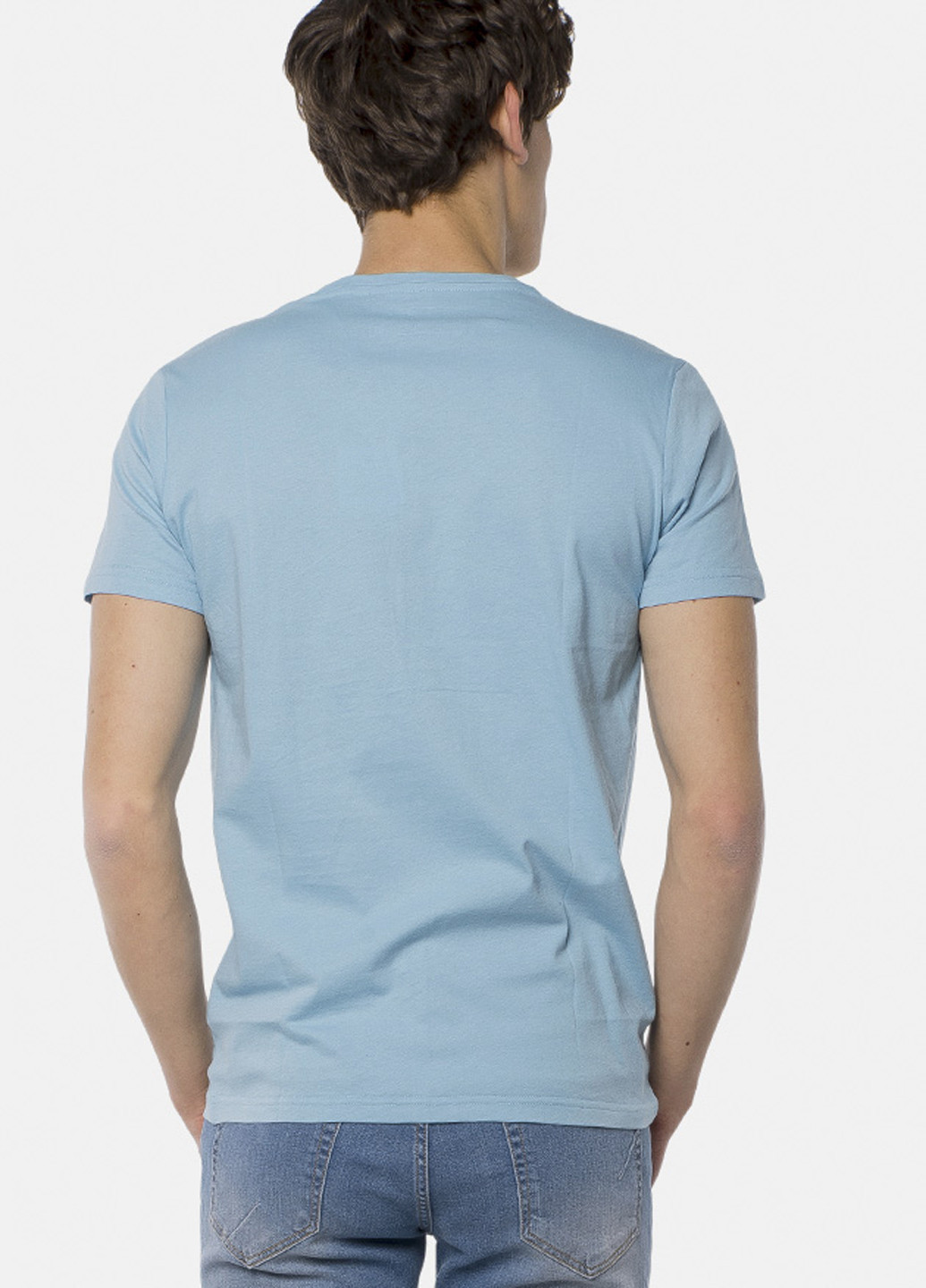 Голубая летняя футболка MR 520