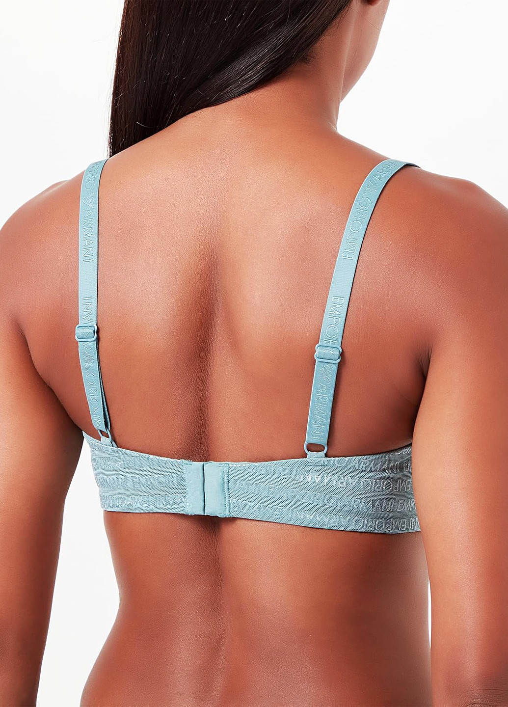 Бірюзовий бралетт бюстгальтер Emporio Armani без кісточок поліамід