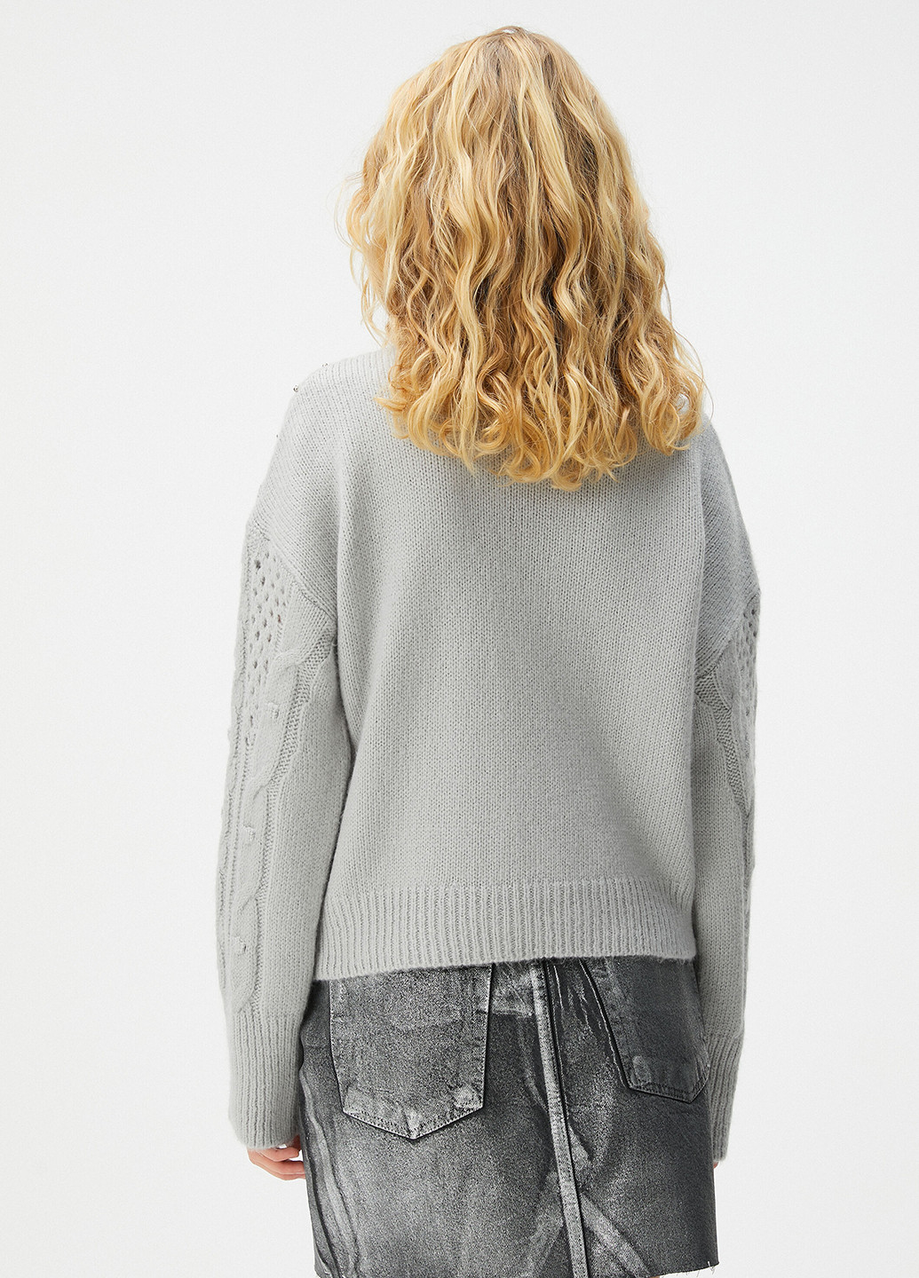 Светло-серый демисезонный свитер KOTON