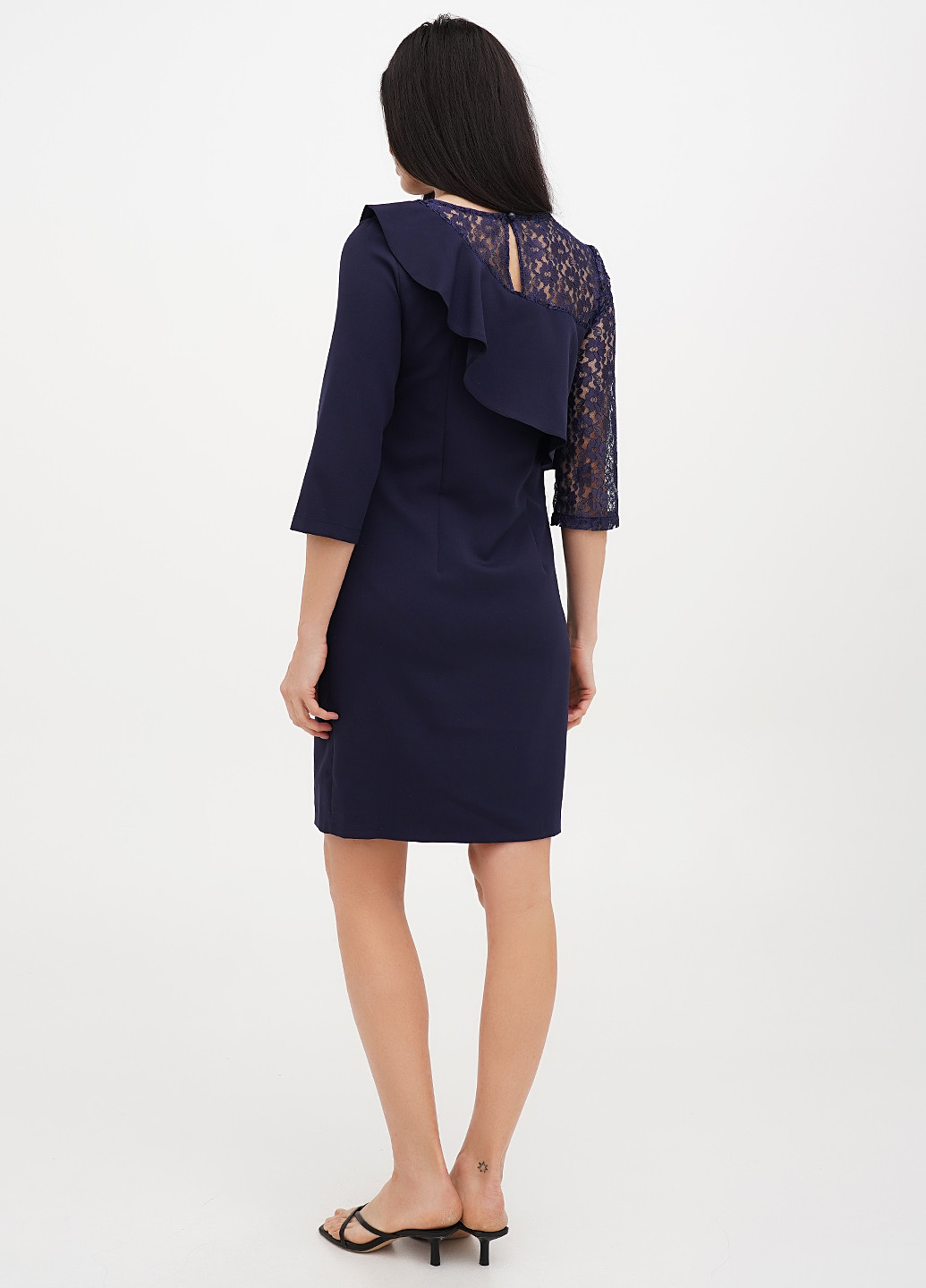 Темно-синее праздничный платье футляр Vicolo однотонное