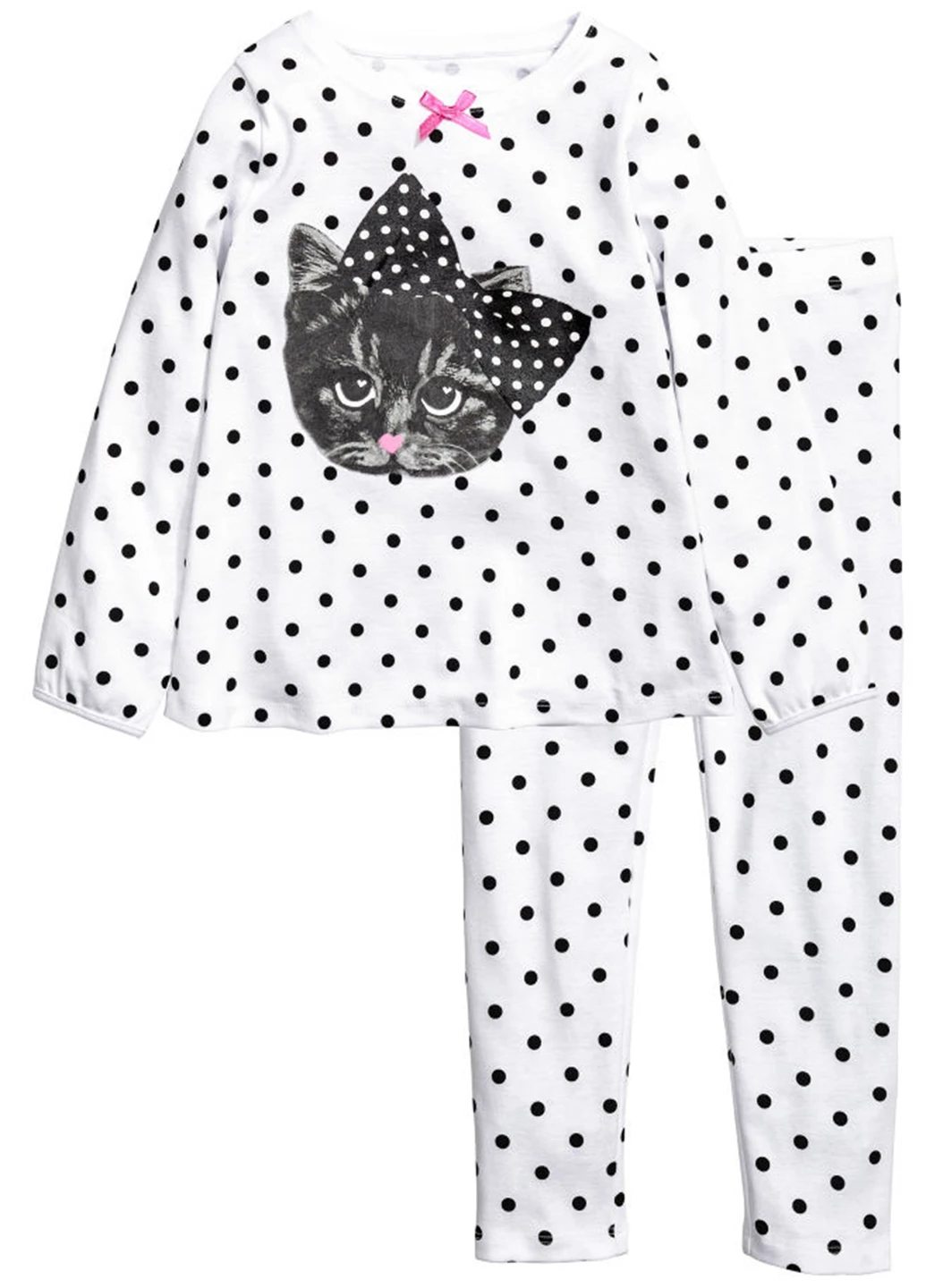 Белая всесезон пижама (лонгслив, брюки) H&M