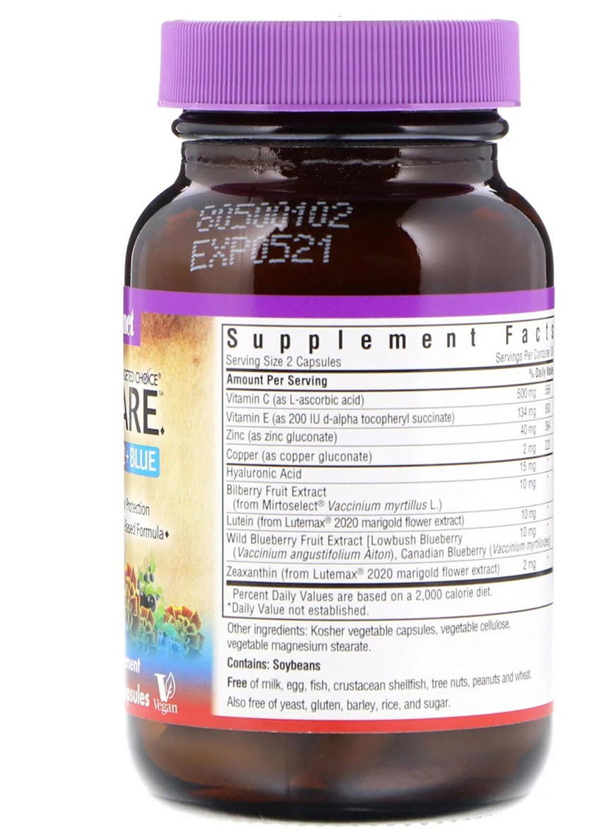 Комплекс для Глаз, EyeCare, Targeted Choice,, 60 растительных капсул Bluebonnet Nutrition (228291969)
