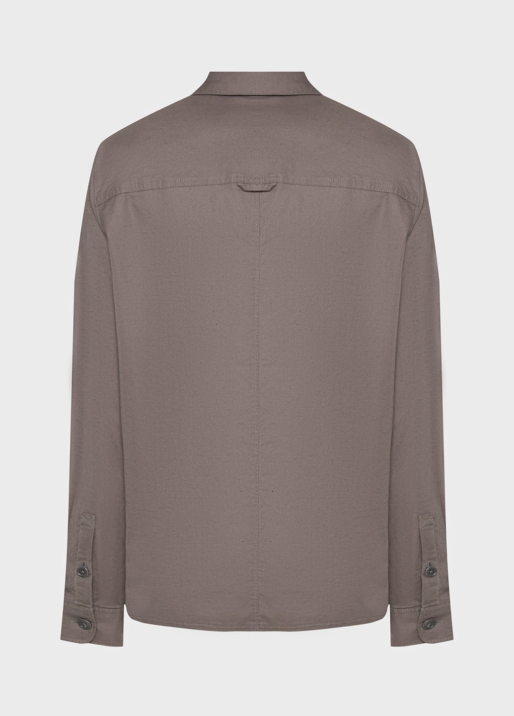Серо-бежевая классическая, кэжуал рубашка однотонная Drykorn