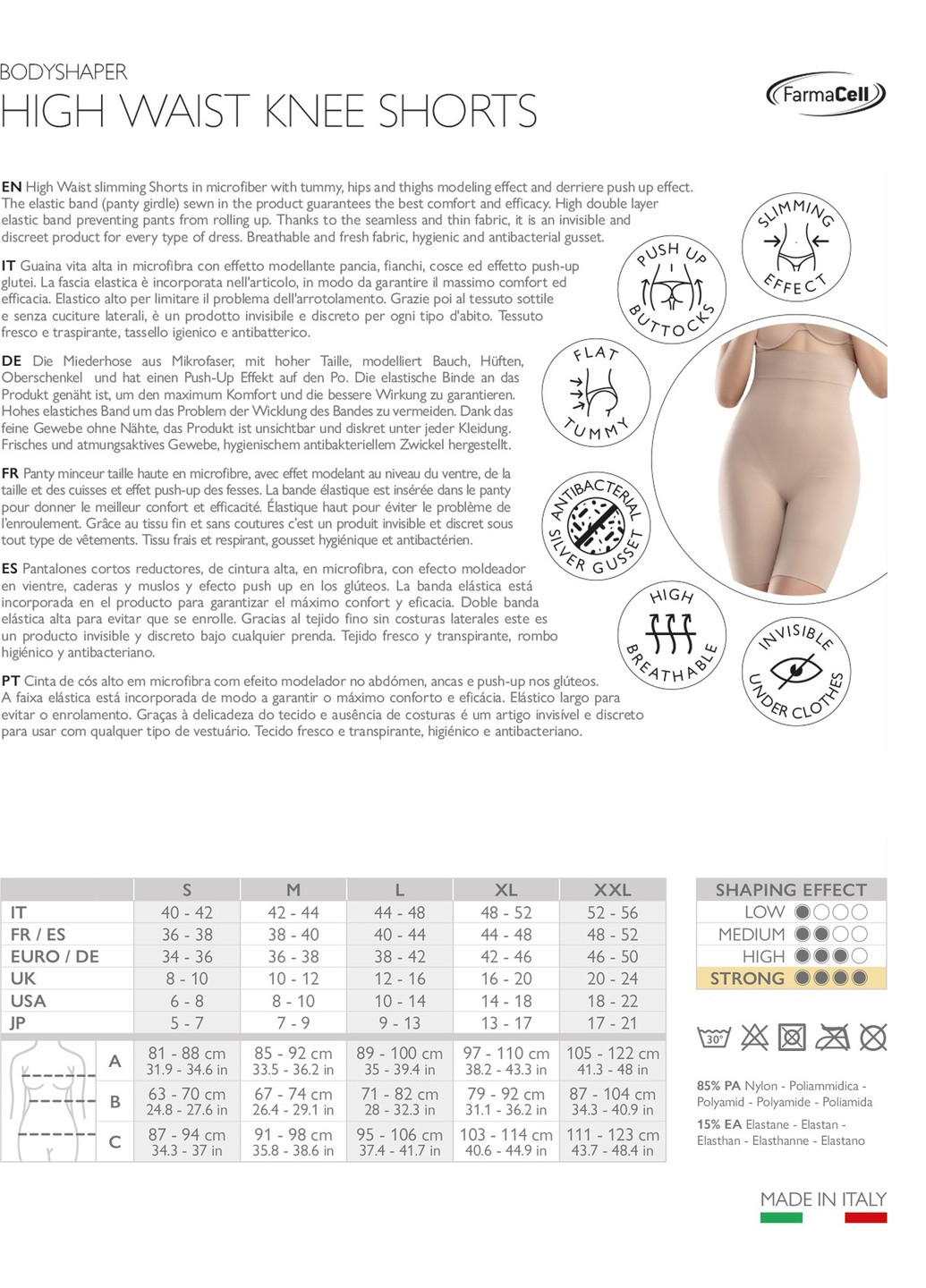Корректирующие шорты до колена Relaxsan farmacell bodyshaper (227042671)