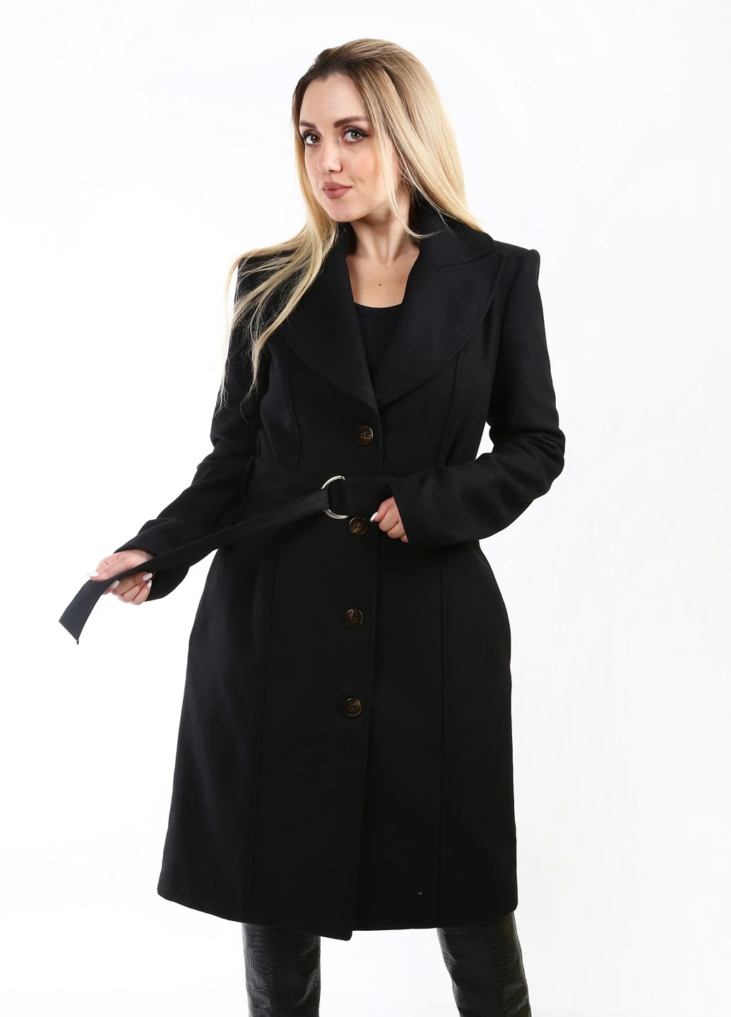 Черное демисезонное Пальто Guess