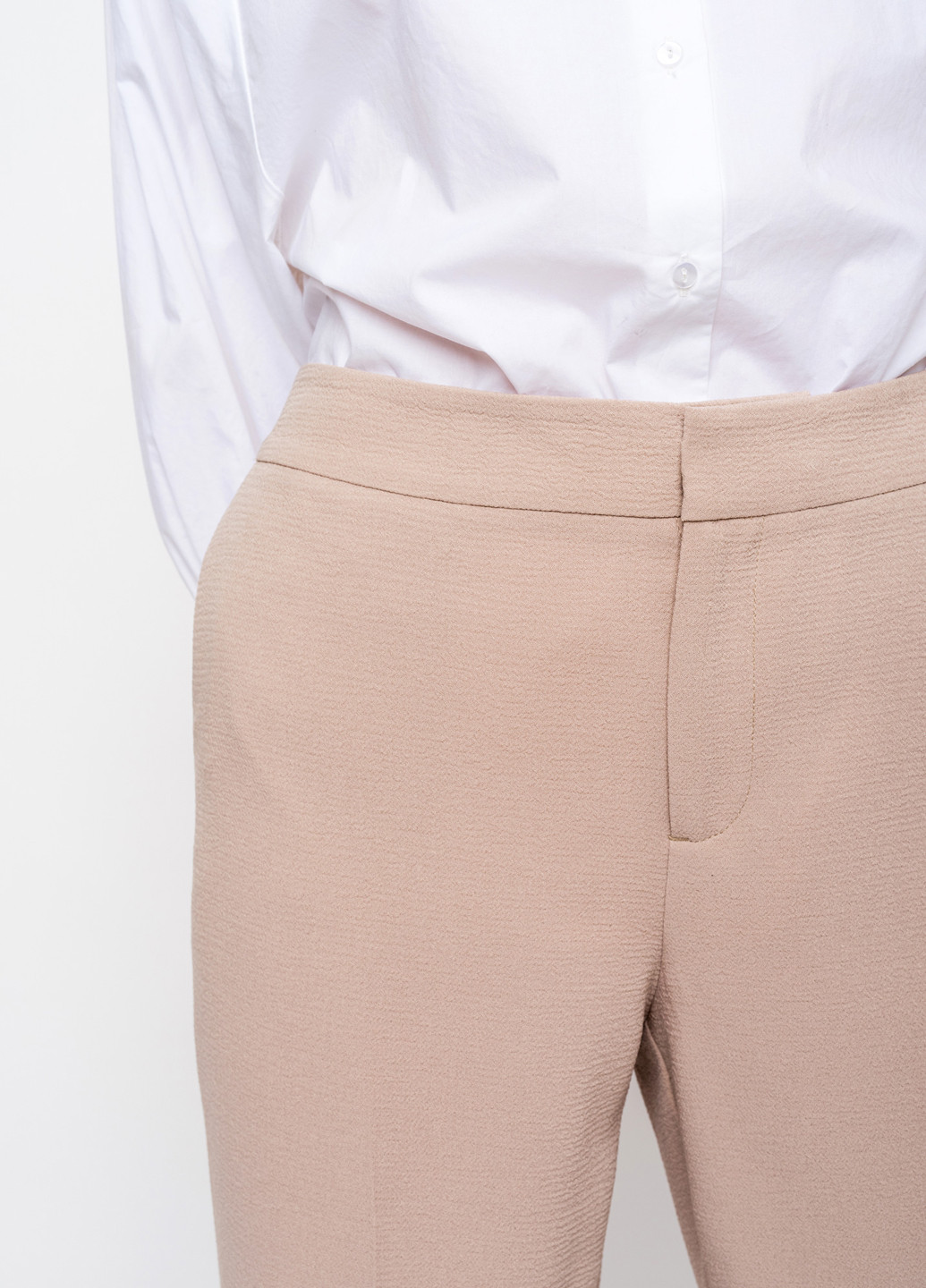 Бледно-розовые кэжуал демисезонные прямые брюки befree