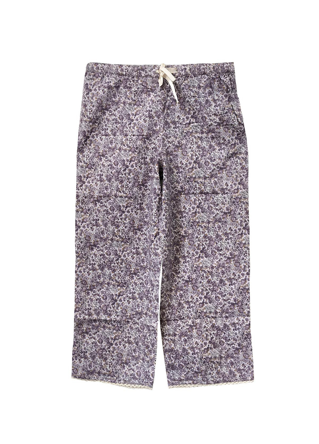 Фиолетовые домашние демисезонные прямые брюки Bon'A Parte