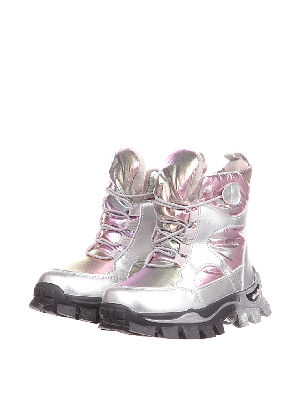 Серебряные кэжуал зимние ботинки Clibee