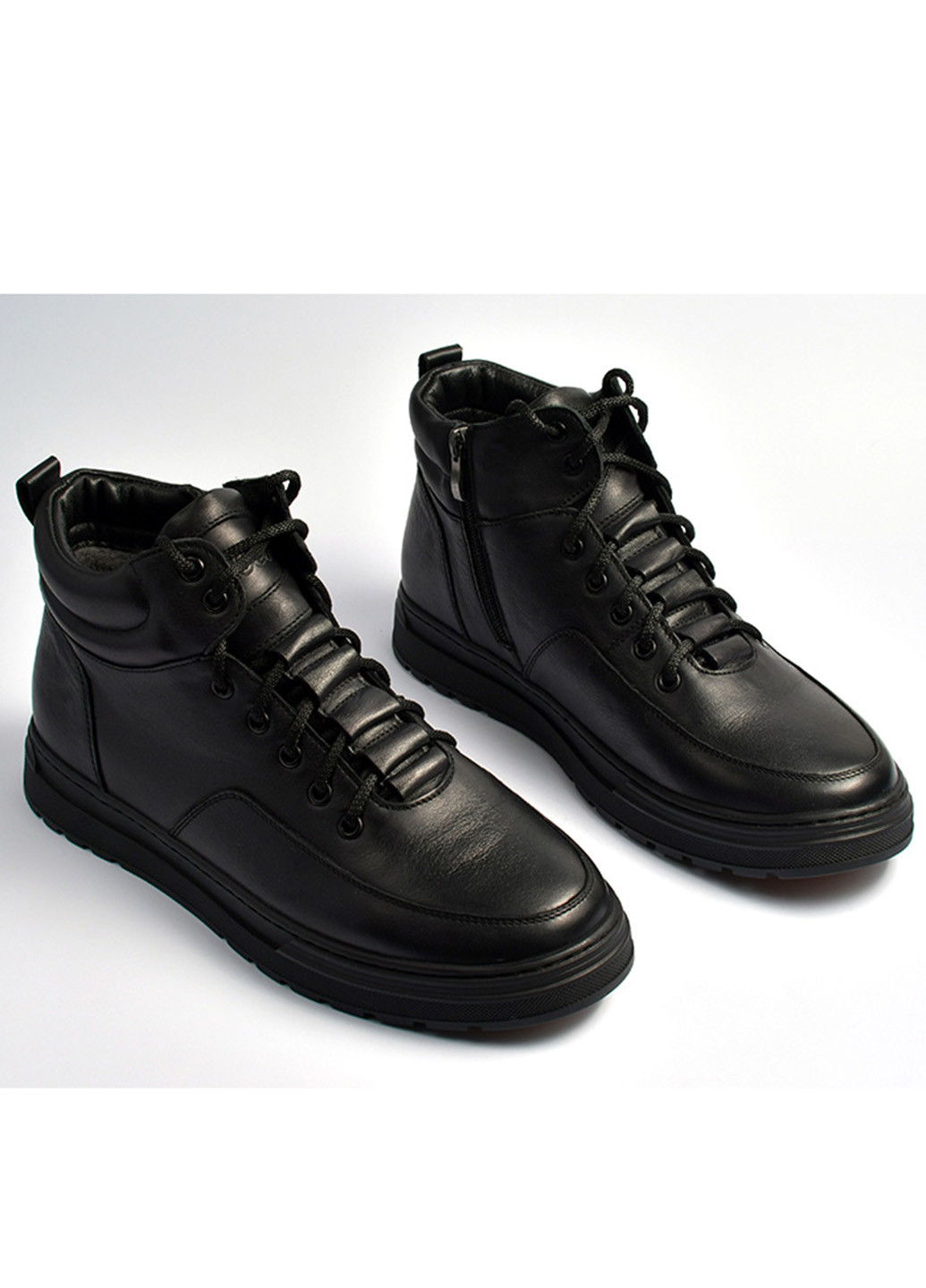 Черные зимние ботинки мужские Faber