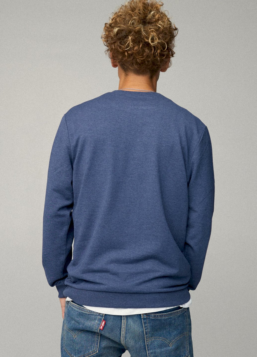 Синій світшот чоловічий basic /no flis/ YAPPI (252386552)