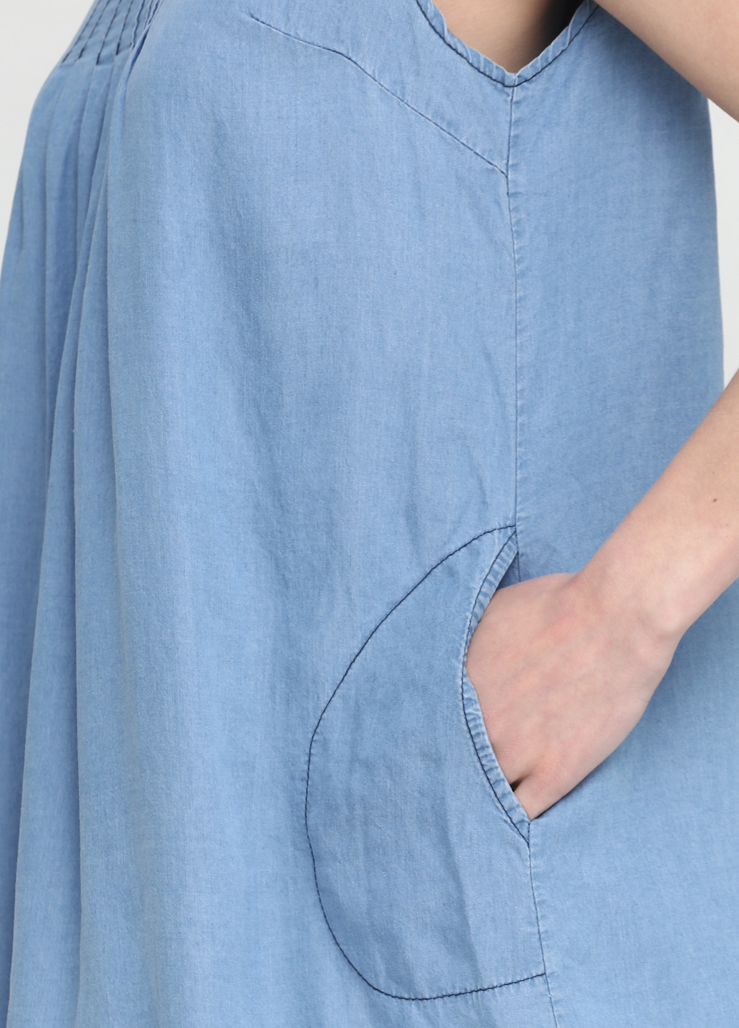 Блакитна кежуал сукня Moda in Italy однотонна