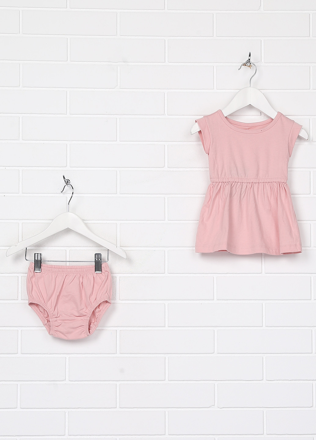 Розовый летний комплект (платье, трусики) Gap