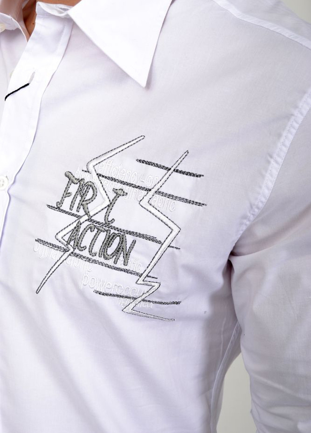 Белая кэжуал рубашка с надписями Ager с длинным рукавом