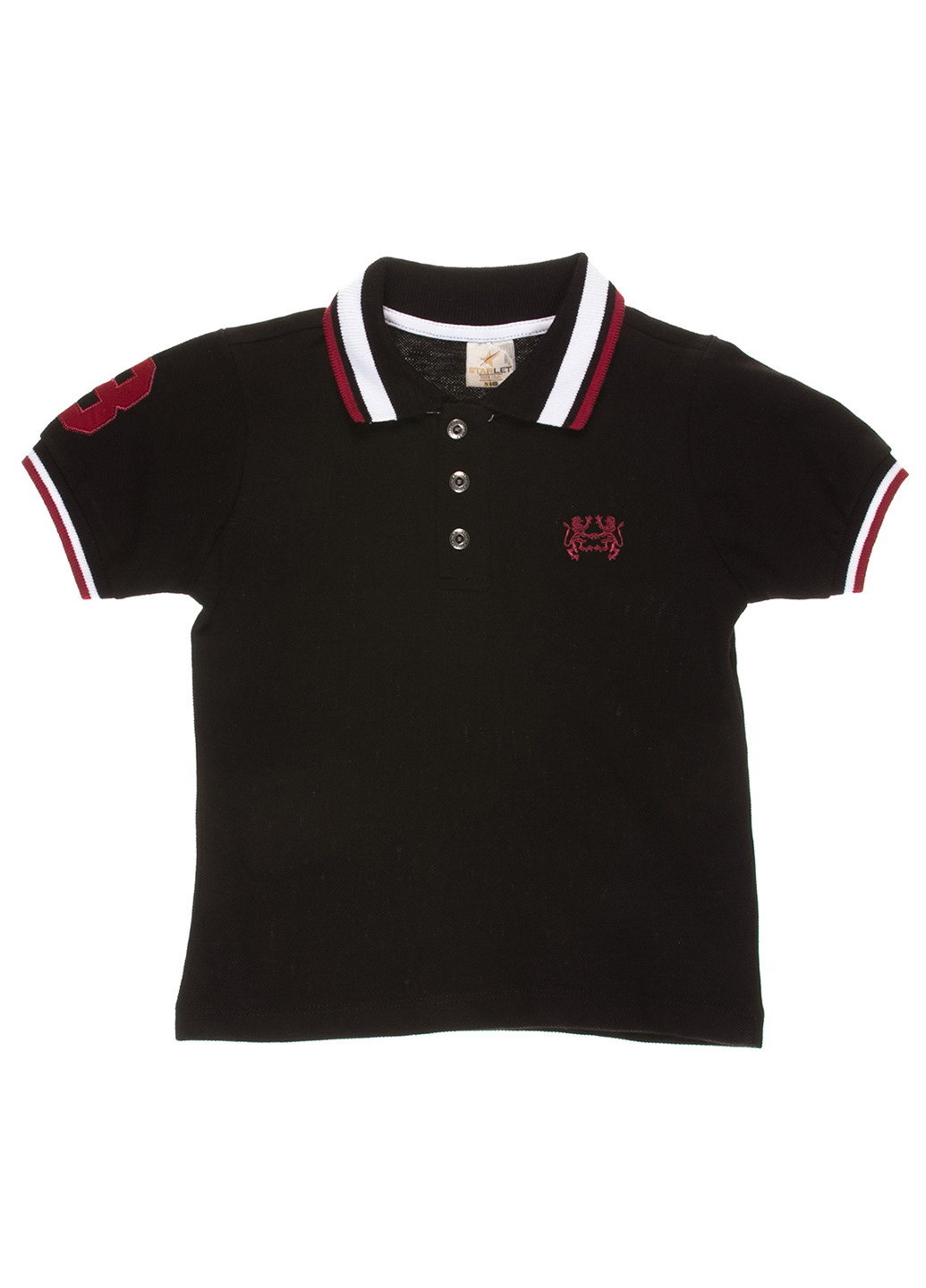 Черная детская футболка-футболка для мальчика Starlet с логотипом