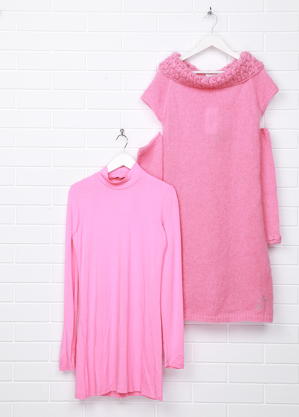 Розовый осенний комплект (платье, платье-гольф) Miss Blumarine