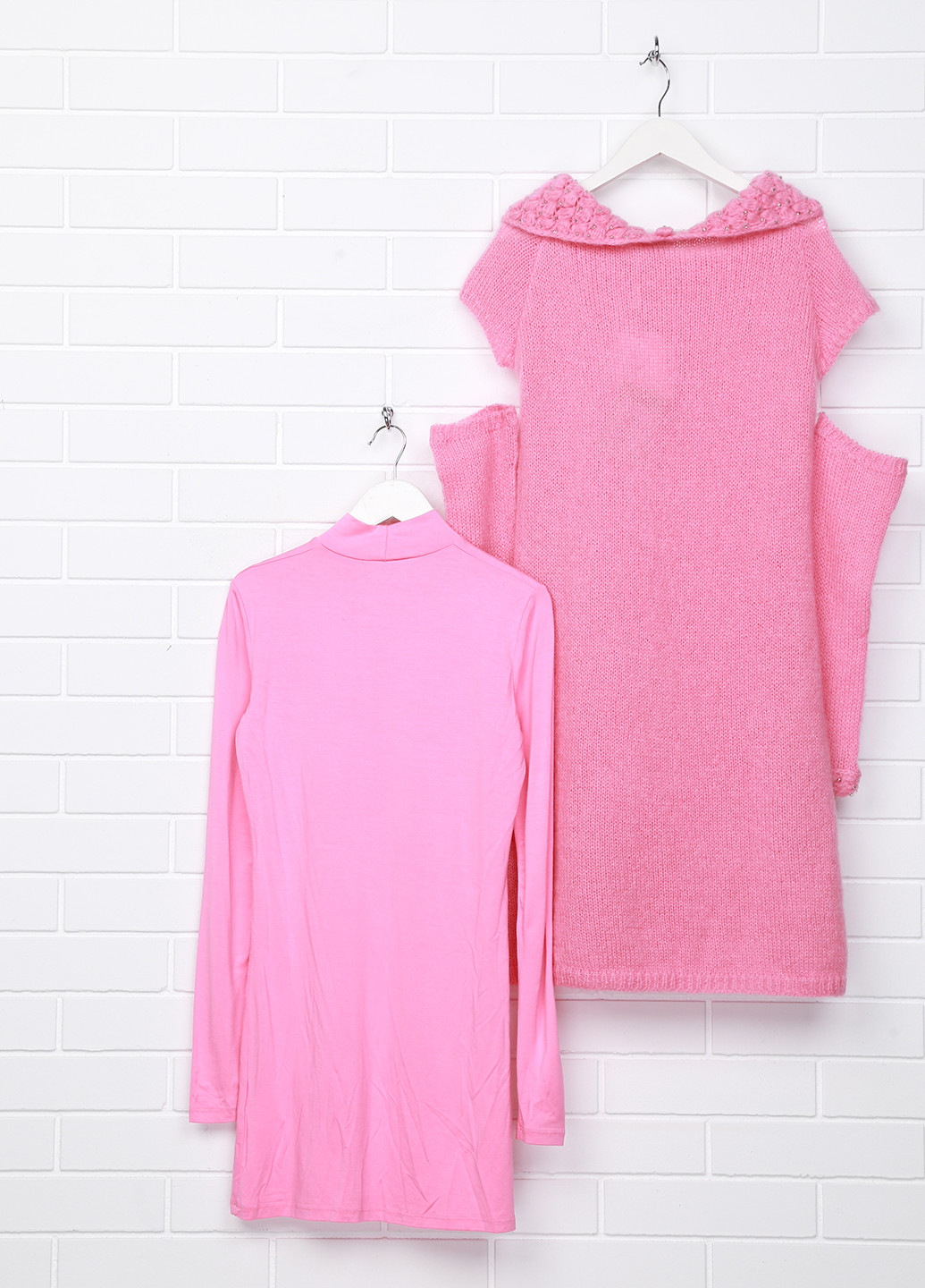 Рожевий демісезонний / зимній комплект (плаття, плаття-гольф) Miss Blumarine