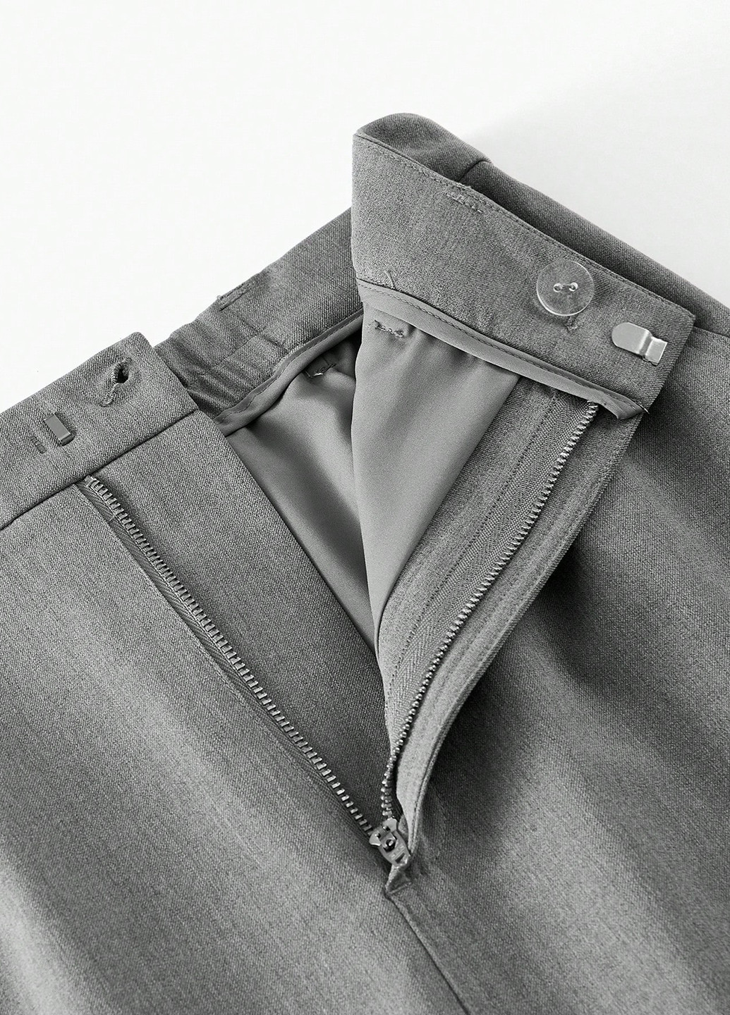 Серая кэжуал, офисная однотонная юбка SHEIN а-силуэта (трапеция)