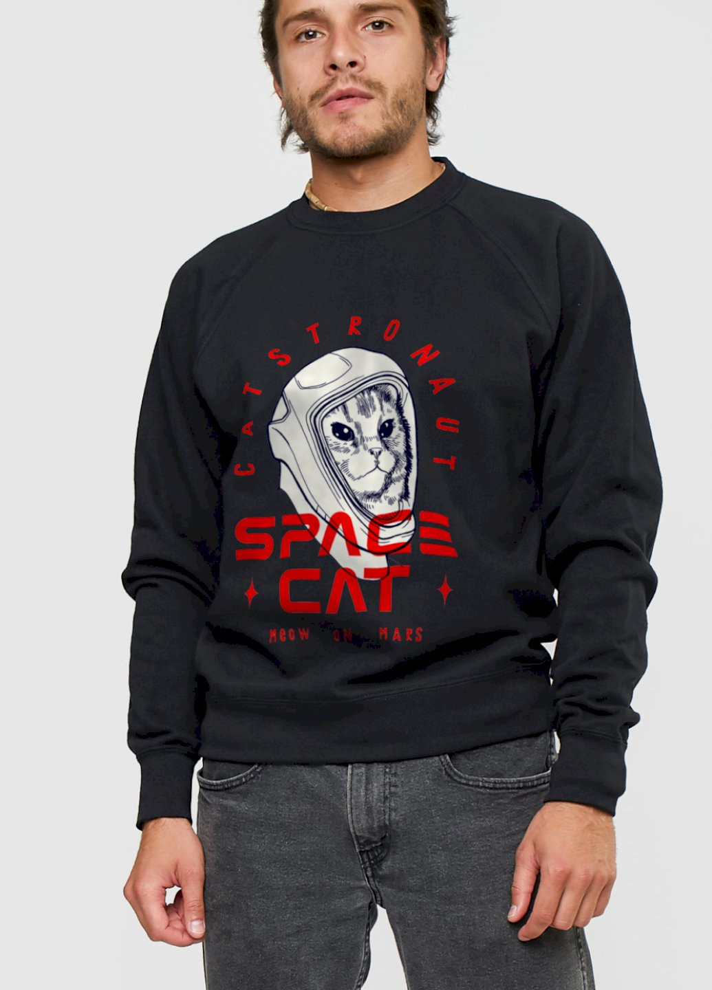 Чорний світшот чоловічий YAPPI малюнок (251424287)