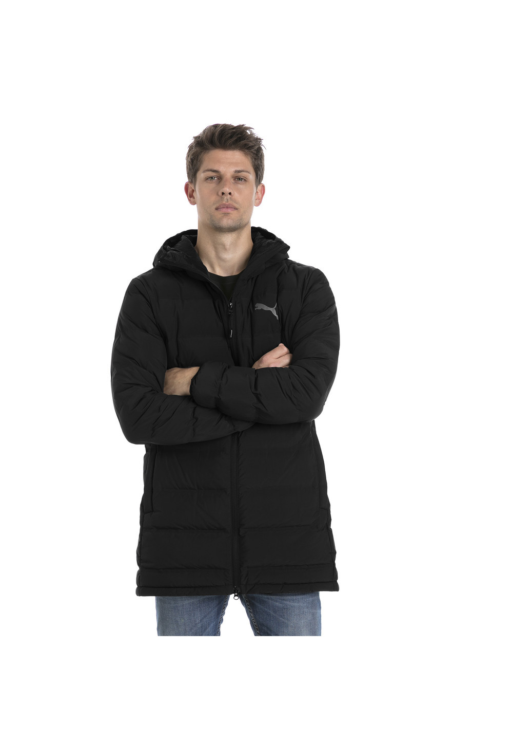 Чорна демісезонна куртка downguard 600 down jacket Puma