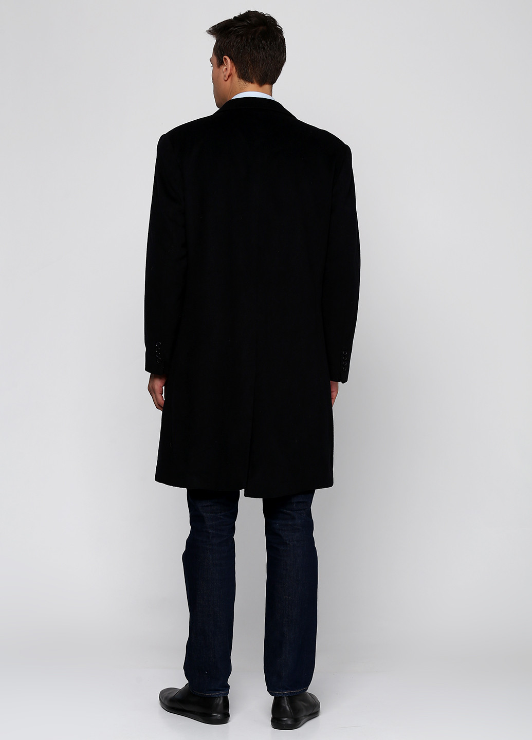 Черное демисезонное Пальто однобортное Piserro