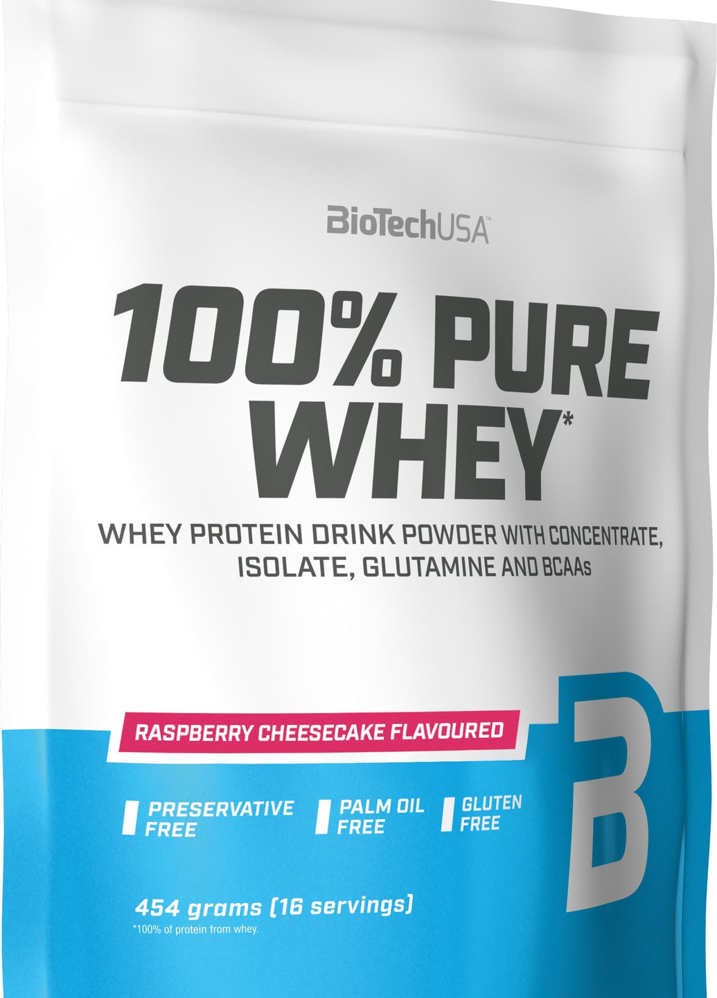 Протеїн 100% Pure Whey 454 g (Rasberry Cheescake) Biotech (255679214)