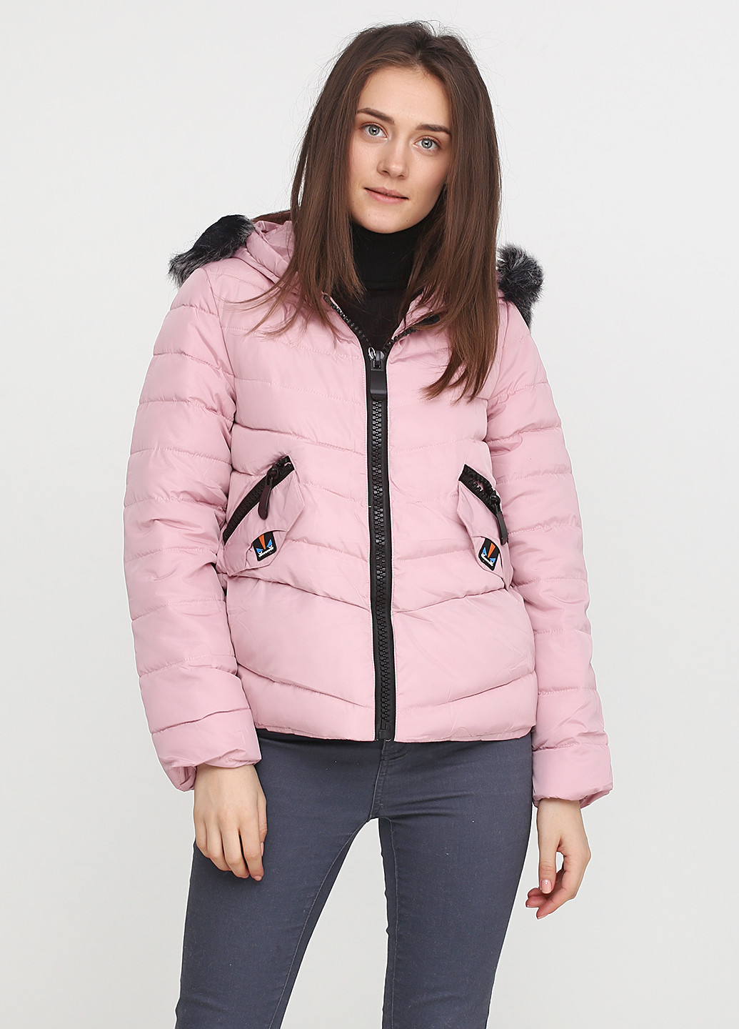 Розовая зимняя куртка XINYU
