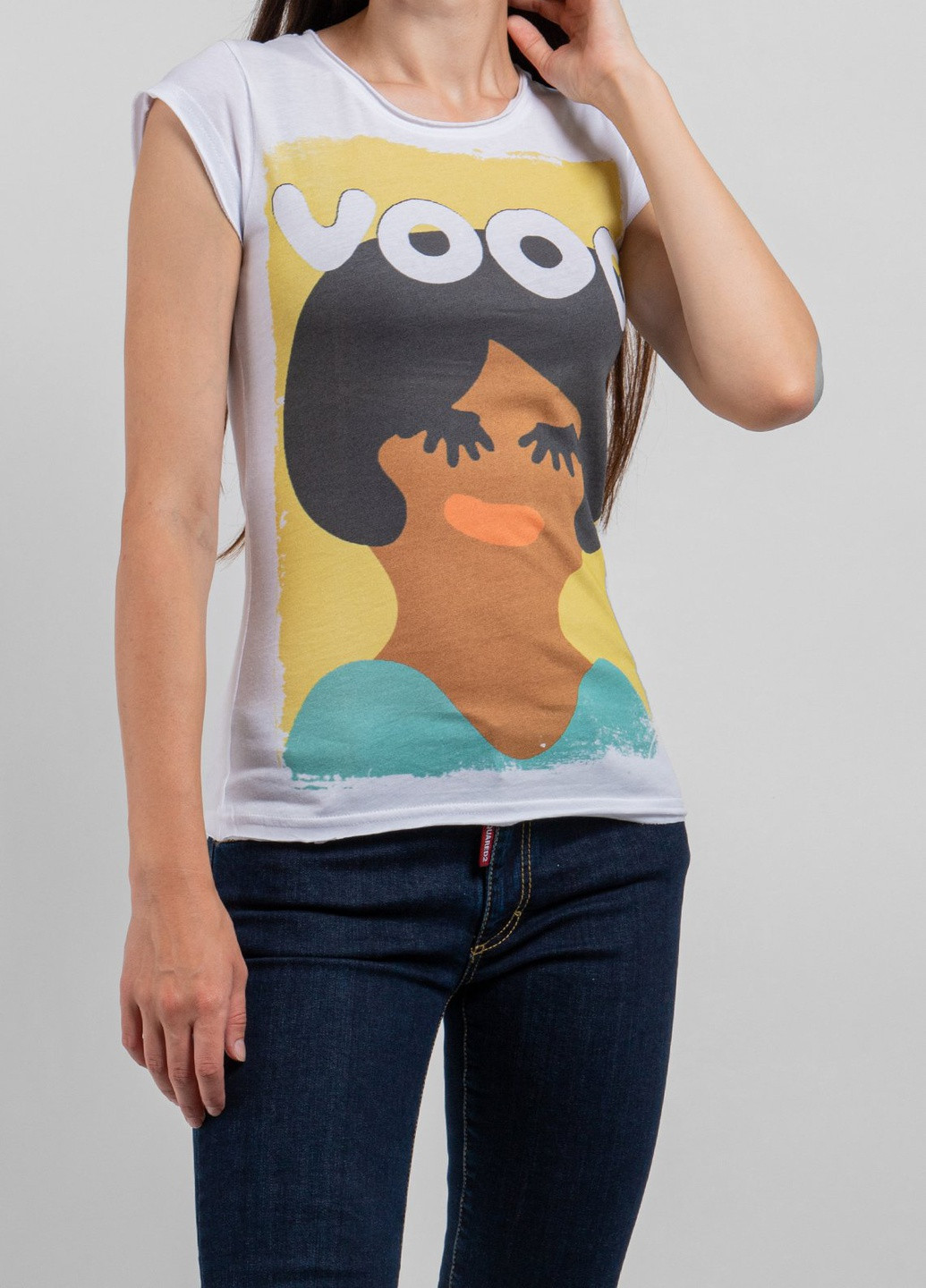 Біла футболка з принтом Ko Samui - (250382476)