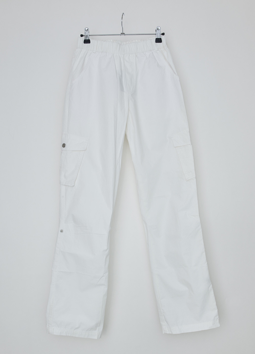 Белые кэжуал летние с высокой талией брюки Sprint
