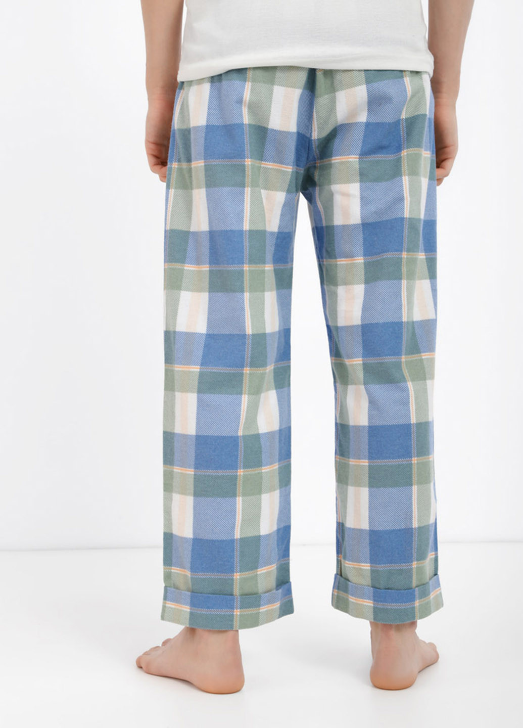 Светло-синие домашние зимние прямые брюки Promin