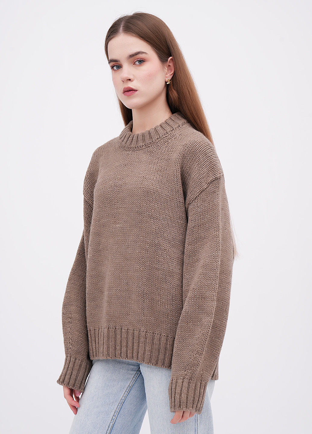 Кавовий зимовий джемпер джемпер EQUILIBRI