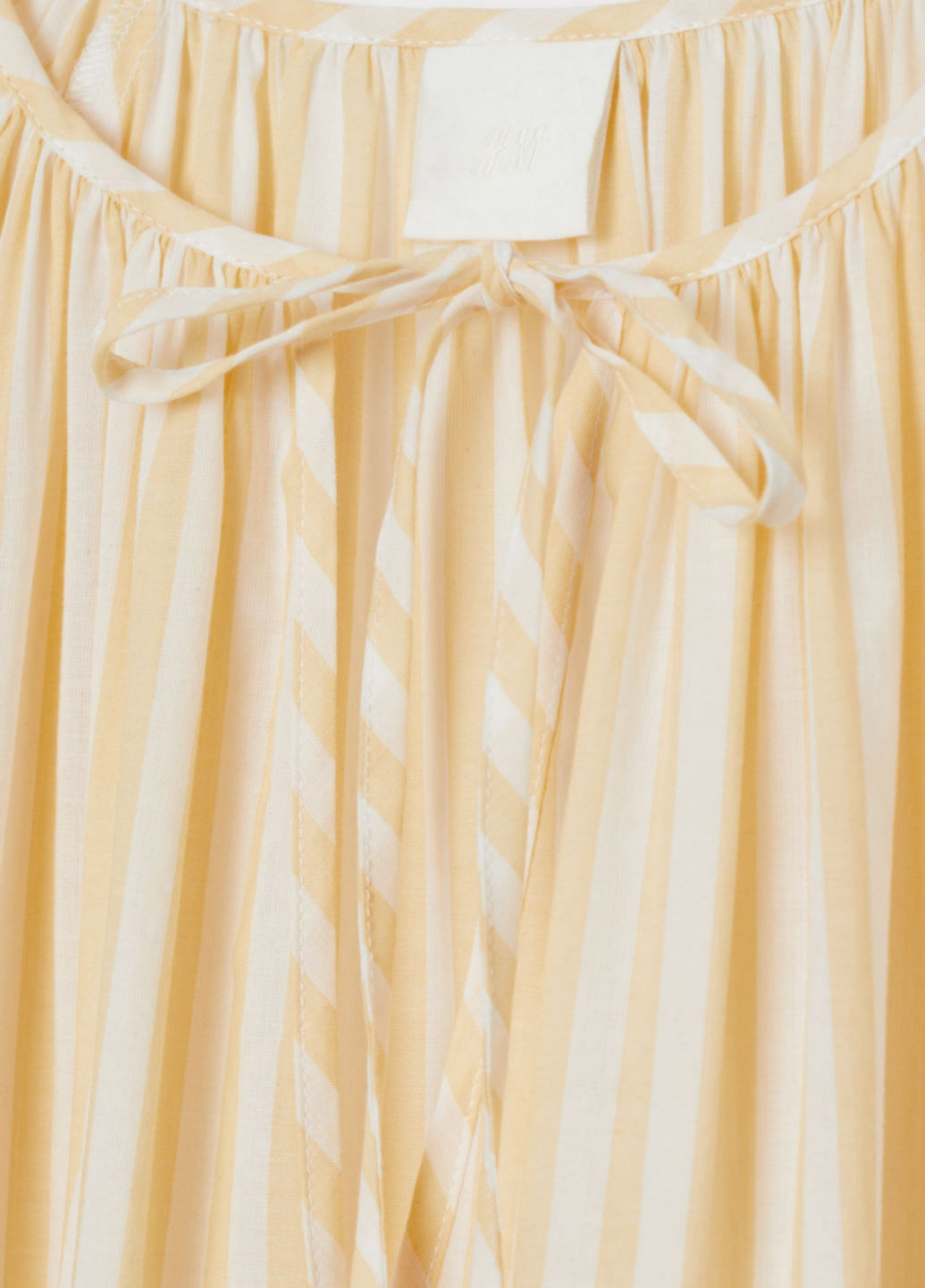 Желтое кэжуал платье оверсайз H&M в полоску