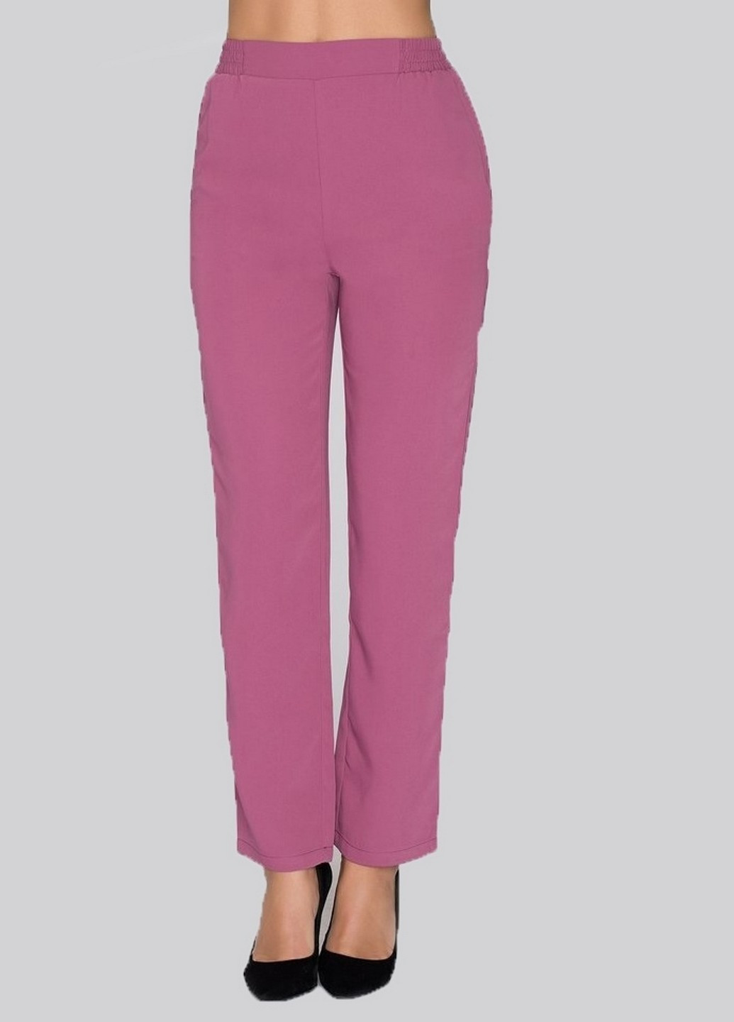 Розовые кэжуал демисезонные классические брюки NA-KD