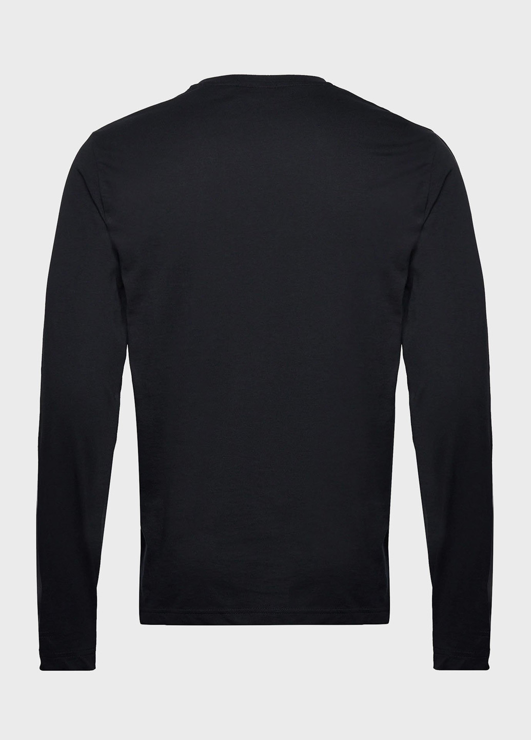 Лонгслів Gant однотонний чорний кежуали бавовна, трикотаж