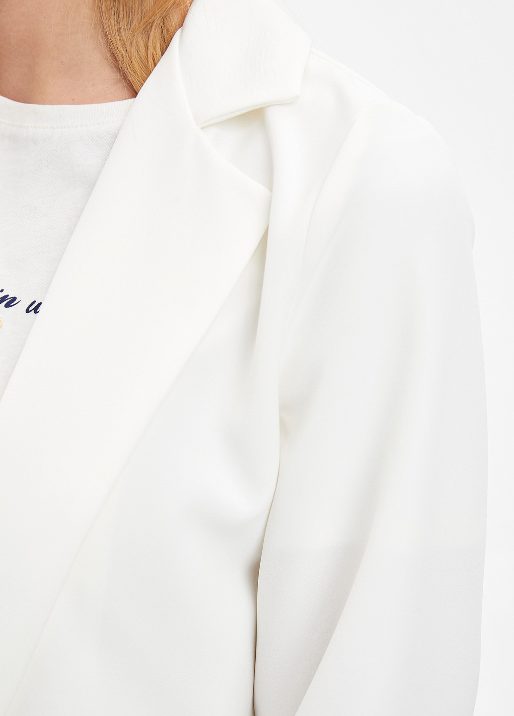 Белый женский пиджак DeFacto - демисезонный