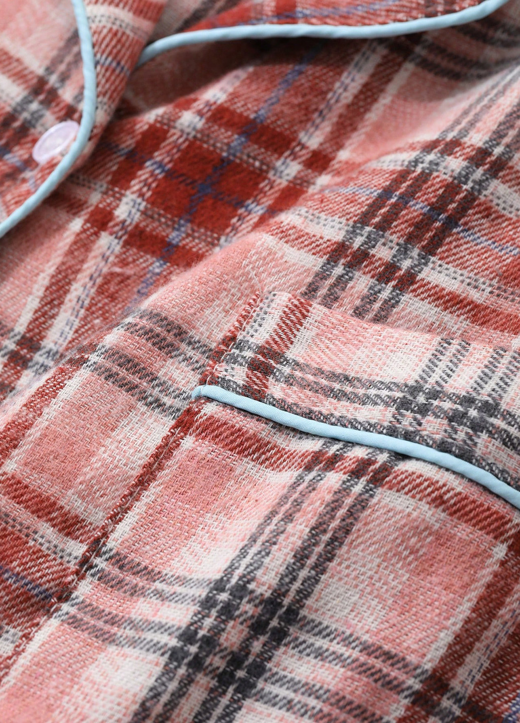 Красная всесезон пижама (рубашка, брюки) рубашка + брюки SHEIN